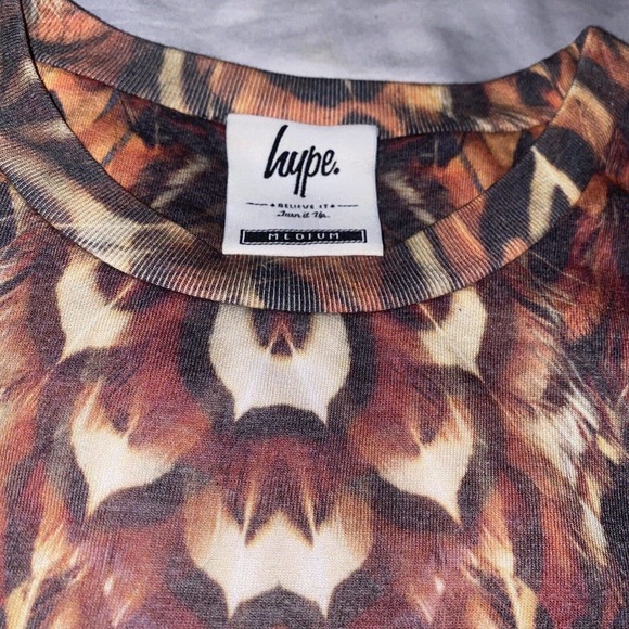 Hype Sweatshirt Size Medium Regular Fit Animal Safari Print - Picture 3 of 9